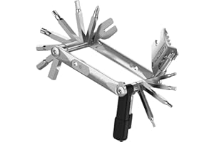 Lezyne Super SV-23 Cycling Multi Tool - Silver/Trail Function Folding Workshop Maintenance Safety Emergency Bike Ride Cycle Mountain Road Torx Hex Wrench Philips Screwdriver Key Accessories