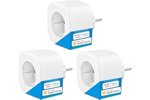 Meross Enchufe Inteligente WiFi 16A 3840W, Control Remoto por Meross App, Control de Voz, Compatible con Apple HomeKit, Alexa, Google Home y SmartThings, 3 Unidades