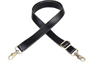JAKAGO Damen Leder Schulterriemen,Verstellbar Schultergurt (75-140cm) Taschengurt Handtaschen Umhängegurt Mädchen DIY Zubehör für Tasche (Schwarz)