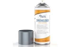 DIP TOOLS DIP-Tools Colle en spray extra forte, transparente et peu odorante, avec tête de pulvérisation réglable, pour mousse, textile, tissu, cuir, feutre, etc. Imperméable et résistante à la chaleur (3 x 400