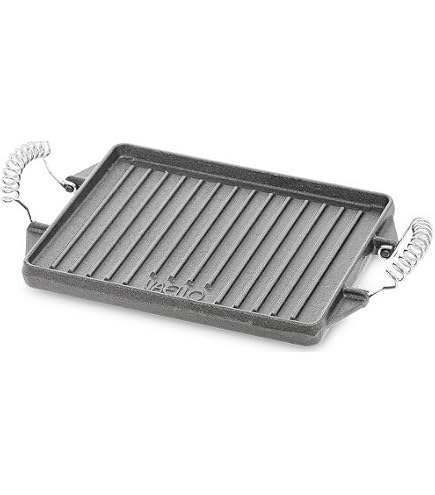 Garcima 5010330 - Piastra In Ghisa Smaltata Rotonda Per Cucina, Diametro 42 Cm, Colore Nero, Acciaio