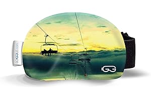 Soggle Funda protectora para gafas de esquí (microfibra, talla única), color: imágenes 15 chairlift