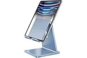 Stojak na tablet Maxonar regulowany stojak na iPada na biurko stabilny uchwyt premium ze stopu aluminium biurko Tabela kompatybilny z iPad 9/iPad Air 4/iPad Pro Mini 6 Galaxy Z Fold 3 Galaxy Tab iPhone 13 Kindle-Blue