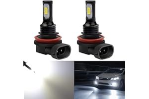 KaTur 2400 lumens extrêmement lumineux les plus récentes ampoules antibrouillard H11 H8 H9 LED uniquement pour l'éclairage diurne DRL