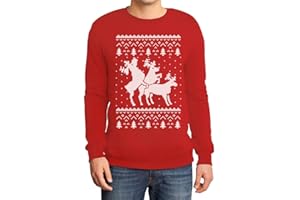 SHIRTGEIL Renifer Dreier - śmieszny męski sweter bożonarodzeniowy bluza