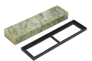 FANGZIN Piedra para Afilar Cuchillos, Práctico Berilo Natural Práctico Piedra de Afilar de Grano 10000 Sharpe Firme con Base de Silicona para Cuchillo para Tijeras