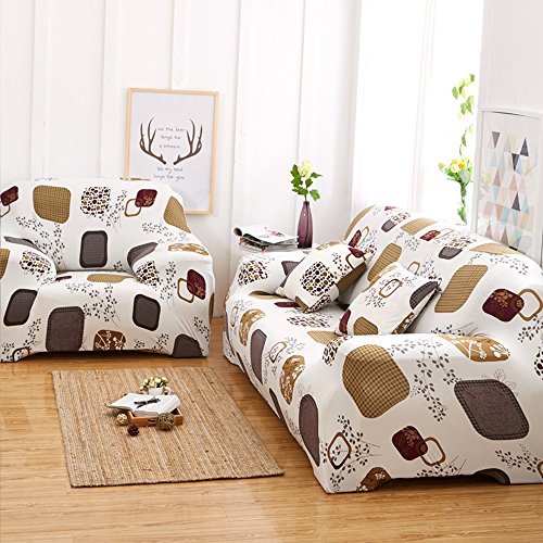 3 Sizter Sofabezug Sesselbezug Sofahussen Sofaabdeckung Anti-slip strips Elastisch Verfügbar Blumen-Muster