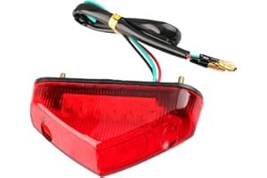Wonvify Fanale Posteriore Moto, Stop Moto Indicatori di Segnale Led, Luce Freno Posteriore, Faro Posteriore Moto, Guscio Rosso