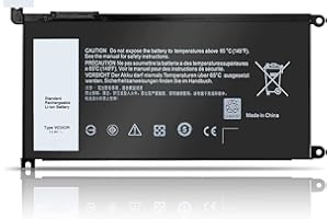 TOPNMA WDX0R Replacement Laptop Battery for Dell Inspiron 13 15 5000 7000 Series 5570 7579 7378 5567 5565 5379 5378 Latitude 3490 3590 3340 3400 3390 3500 Vostro 5468 5568 Y3F7Y P69G 3CRH3 13 MONTH WARRANTY