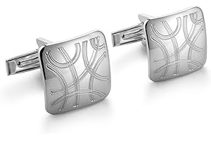 STERLL Uomo Gemelli Cufflinks Argento Sterling 925 Chevron Regali per Uomini