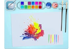 Kujinova Tapete de Silicona para Manualidades y Pintura de 50.8 x 40.6 cm - Estación de Pintura para Niños, Acuarela y Artesanía