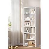 ARUAT 6 Raflı Kitaplık A&ccedil;ık Depolama Rafı (Beyaz)