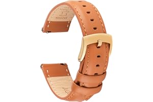 OTTOODY Bracelet de Montre en Cuir Libération Rapide 18mm 19mm 20mm 21mm 22mm, Élégant Bande Bracelet de Montre de Remplacement en Cuir de Grain Supérieur pour Homme Femme, Montre et Montre Connectée