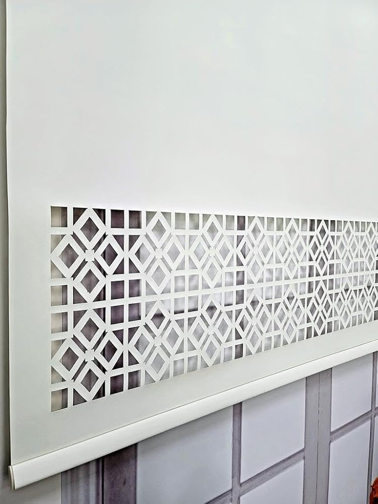 Stor Perde Desenli Lazer Kesim Kalın Kumaşlı ML104 160x200 Ekru