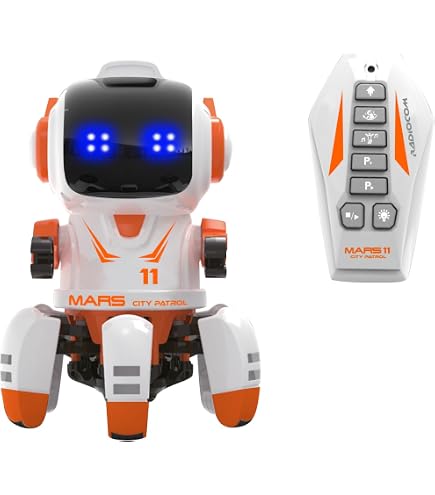 Robot Giocattolo Mars 16 RC 2.4GHz - Cammina, Spara Dardi, Racconta Storie, Programmabile Per Bambini