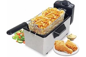 ROYALTY LINE, Friteuse 3L 2000W EFT2000L - Friteuse Électrique avec Panier de 15L, Minuteur Précis, Tube de Chauffage Rapide, Facile à Nettoyer, Idéale pour Fritures Savoureuses