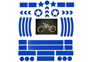 LSUO BAOFU Pegatinas Reflectantes Bicicleta,Pegatinas Reflectantes,Adhesivos Reflectantes anticolisión,Pegatinas Reflectantes Kit,Adhesivos Reflectantes,Reflectores Adhesivos para Bicicleta/Cochecito/Casco/Moto