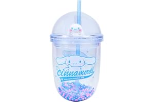 Blue Sky Studios Hello Kitty Tasse à thé à bulles Kawaii Bouteille avec paille Marchandise mignonne et cadeau – Cannelle