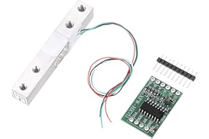 QUARKZMAN Sensori di Pesatura, Sensore Peso Cella Carico Digitale 5Kg + Sensore Pesatura Modulo Hx711 24 Bit Precisione A/D Doppio Canale per Kit Bilancia Cucina Elettronica Portatile