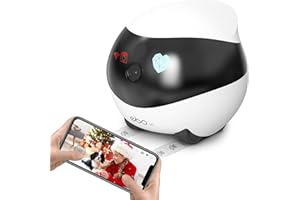 Enabot Kabellose Überwachungskamera Innen,1080P Heimtierkameras,Bewegliche Selbstaufladende Dome Kamera,WLAN IP mit 2-Wege-Audio,IR-Nachtsicht, Automatische Kreuzfahrt,Fernzugriff,SD-Kartenslot