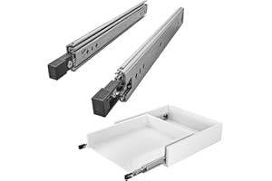 1 Paar SOTECH Schwerlastauszüge VarioSlide KV2-100-H53-L1000-EH 1000 mm mit Lock-in/out Einrastfunktion mit schwarzem Hebel Schwerlast-Vollauszug belastbar bis 100 Kg