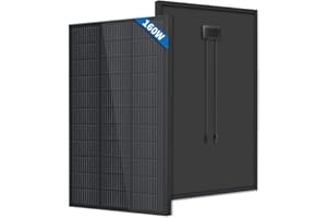 FIREFLY ENERGY Modulo solare monocristallino da 160 Watt per camper, barche, rimorchi, camper, marine, sistemi indipendenti dalla rete