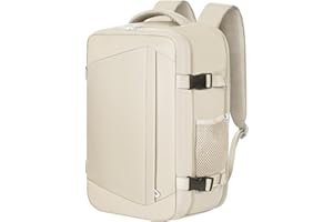 KIRFEIHT Hand Luggage 40 x 20 x 25 cm for Ryanair Cabin Bag Backpack Underseat Travel Hand Luggage Backpack, beige, S