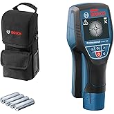 Bosch Professional D-tect 120 Duvar Tarama Cihazı (Tarama alanı: 120 mm, Akım ge&ccedil;en ve ge&ccedil;meyen kabloların, metal, plastik bo