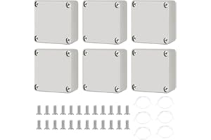 QIWUHAI Elektronik Anschlussdose, Abzweigdosen wasserdichte IP65, Verteilerdose Aufputz, Aufputzdose, Electronic Projekt Box, Anschlusskasten Gehäuse Kunststoff (grauweiße Farbe, 63x58x35mm)