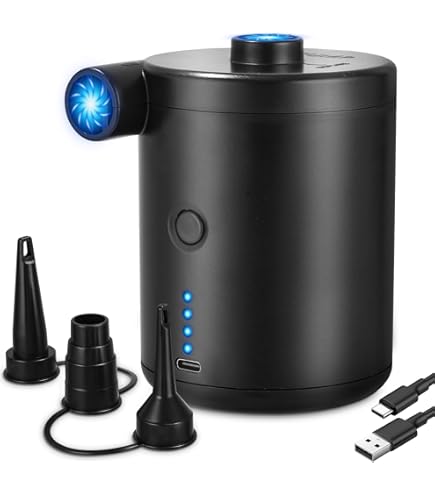 Diealles Shine 4000mAh Elektrische Luftpumpe für Luftmatratze, Tragbare