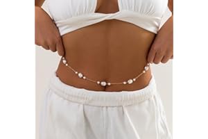 Cubahop Pearl Waist Belly Chain Body Chain Jewelry Accessories for Women and Girls