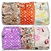 LittleBloom, Reusable Pocket Cloth Nappy, Fastener: Popper, Set of 6, Patterns 606, With 6 Microfibre Inserts, (see "Special Offers and Product Promotions" for Special Offers Detail)