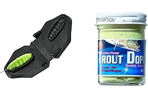 BLNTACKLE76 Jenzi - Juego de moldes para Masa de Trucha en Forma de Gusano de Abeja + Masa de Trucha (Purpurina Blanca) y curación Petri Gratis Adhesivo.