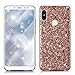 Produktbild Misstars Luxus Glitzer Hülle für Redmi Note 5 Pro Rose Gold, Bling Sterne Pailletten Hart PC Rückdeckel + Weiche TPU Rahmen Handyhülle Anti-Rutsch Kratzfest Schutzhülle für Xiaomi Redmi Note 5 Pro