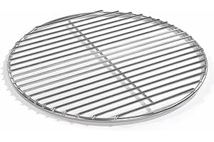GRILLTANTE 80cm Grill rund Edelstahl, Kugelgrill, 4mm Stäbe Grillrost V2A für Feuerschalen Grillschalen Rundgrill