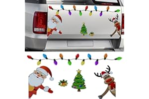 JOYFAN 20Pcs Christmas Reflective Car Magnets Set Colorful Bulb Light Magnets with 6 Magnet Wire Refrigerator Garage Magnet Decals for Xmas Holiday Birthday Car Mailbox Decoration