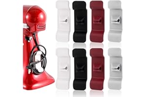 AWAVM 8 Stück Kabelhalter für Küchengeräte Silikon-Kabelhalter Kabel Organizer für Küchengeräte Kabelwickler für Küche Kabelhalter Selbstklebend für Geräte Kabelclips Kabelhalter Selbstklebend
