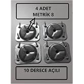HAMADEX A&ccedil;ılı Metal Bağlantı Aparatı, M8 Vida Girişli, 4 Adet, Mobilya Montaj Aparatı, Masa Sandalye Sehpa İ&ccedil;in, Dayanıklı Me