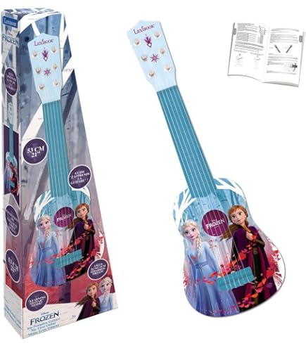 Lexibook, Unicorno, La Mia Prima Chitarra In Legno, 6 Corde, 53 Cm Manuale Incluso Rosa Blu K205uni