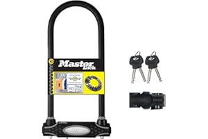 MASTER LOCK Antivol Vélo U [A Clé] [Support de Vélo Universel] [Antivol Certifié] [Modèle XL] 8195EURDPROCOLW - Idéal pour les Vélos, Vélos Electriques, VTT et autres