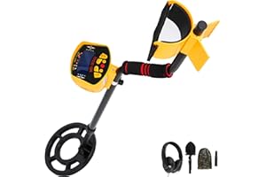 VEVOR AnComo Rivelatore Dde Metals Md3010 Pala Impermeabile con Disco d'oro Cuffie D'ascolto per Adulti e Bambini Utilizzato su Come L'erba la Spiaggia Il Campo