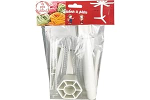 LES PÂTES DE LÉONARD Séchoir à Pâtes Fraiches en Plastique - 31 x 31 cm - Démontable pour Sécher ses pates Maison - Arbre à Pates Tagliatelles Spaghettis Nouilles - LPDL600