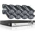Tomvision 2K Security Camera System 8CH 2MP Video DVR with 8Pcs 2.0Megapixel Indoor Outdoor Waterproof IP66 Cameras,Home Security P2P, 100ft Night Vision, for Home Business (8CHKIT(NotHDD), Black)