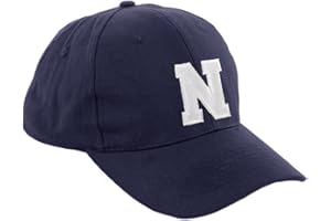 MFAZ MOREFAZ LTD Morefaz Unisex Jungen Mädchen Mütze Baseball Cap Marineblau Hut Kinder Kappe Alphabet A-Z TM (N)