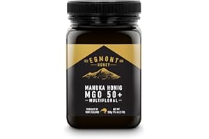 ‎EGMONT HONEY Egmont Honig Manuka Honig 50+ MGO 500g | Zertifizierter MGO-Inhalt | Roher Honig 100% Natürlich | Hergestellt in Neuseeland