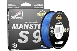 Seaknight Trenzado de Pescar W8/S9 Trenzado de 8/9 Hilos 300m/500m Hilo Trenzado de multifilamentos para Pesca en mar, 15-100LB