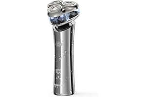 Electric Razor for Men, KENSEN Electric Shavers for Men Electric Razor, Rotary Mens Electric Shavers Waterproof, Rechargeable Shavers for Men LED Display Cordless Mens Shaver