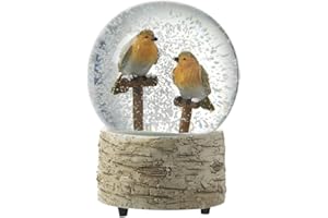 HEAVEN SENDS Unbekannt HSE Weihnachts-Schneekugel/Kuppel/Wasserball Two Robins