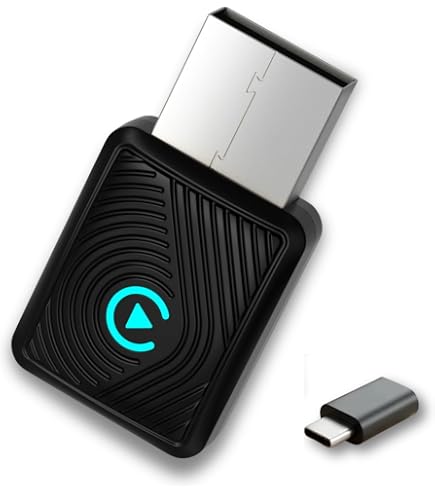 Adattatore wireless CarPlay per iPhone e Android Auto, adattatore da USB 2 in 1 a adattatore wireless per auto, converte cablato in wireless CarPlay, connessione automatica WiFi a 5,8 GHz, adatto per Adattatore wireless CarPlay per iPhone e Android Auto, adattatore da USB 2 in 1 a adattatore wireless per auto, converte cablato in wireless CarPlay, connessione automatica WiFi a 5,8 GHz, adatto per