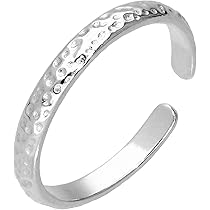 Women's Adjustable Sterling Silver Bar Ring - Dainty Open Geometric Statement Ring, Gift Boxed